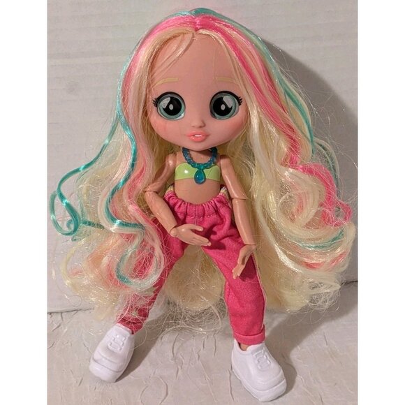 4 Cry Babies BFF Dolls Hannah Dotty Jassy Articulated Fashion Big Eyes 8" Set - Picture 2 of 16